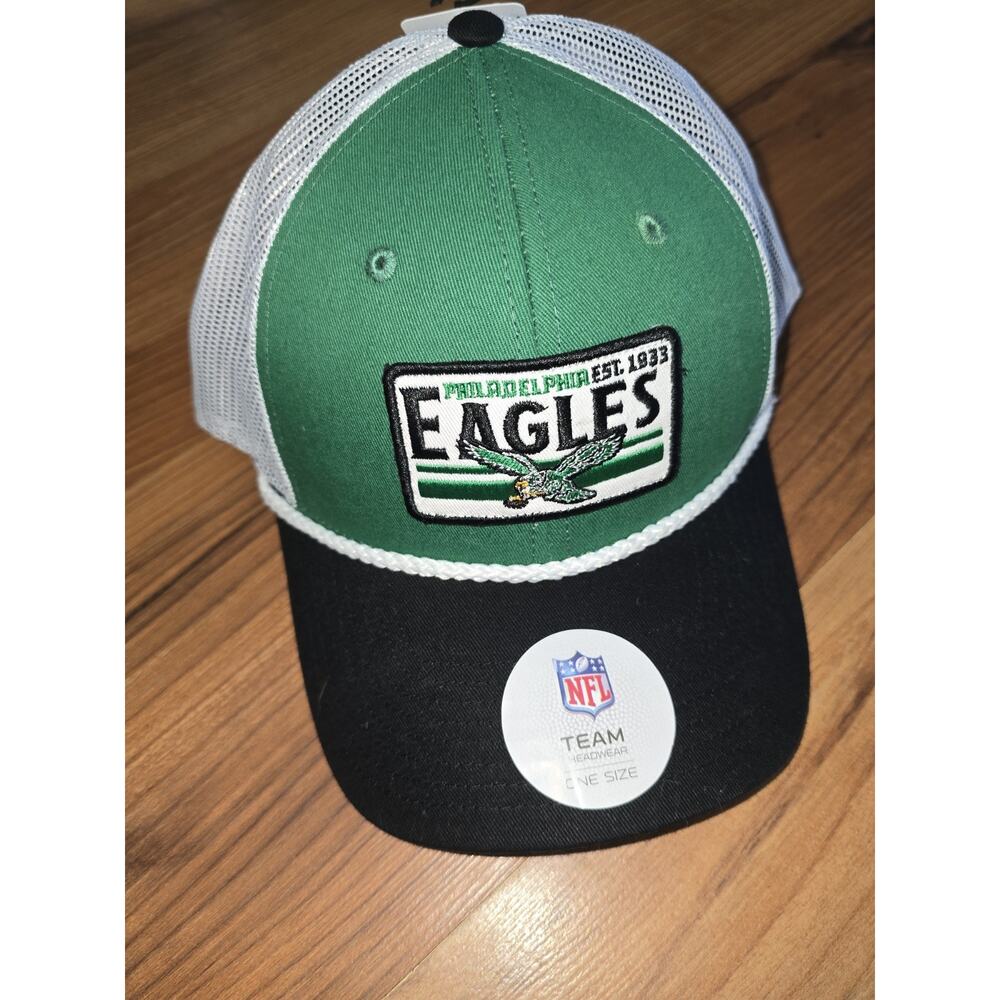Philadelphia Eagles Hat Team Apparel NFL Football Adjustable Trucker Mesh NWT